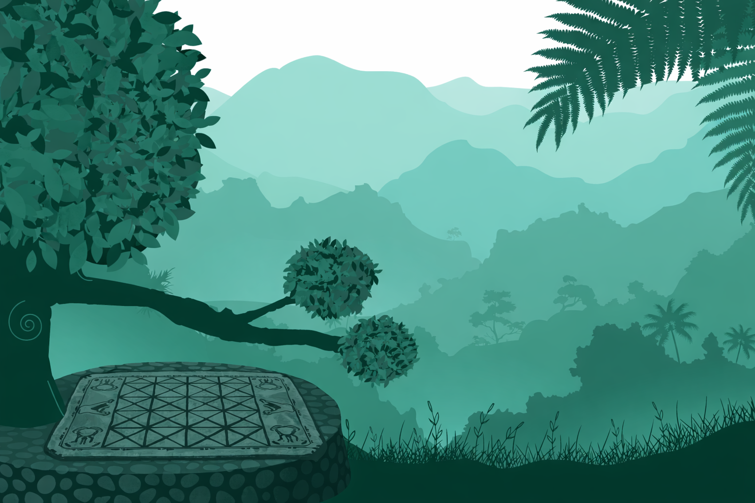 Baghchal Chautari - Baghchal board at a chautari rest stop Baghchal Chautari - Baghchal board at a chautari rest stop